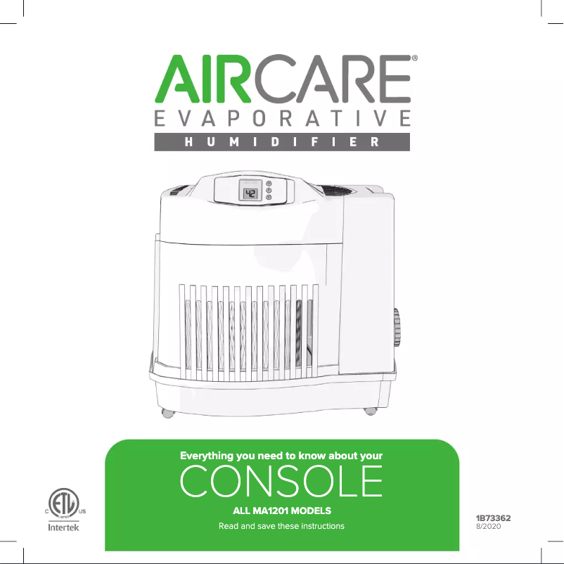 Image de la première page du manuel de l'appareil MA1201