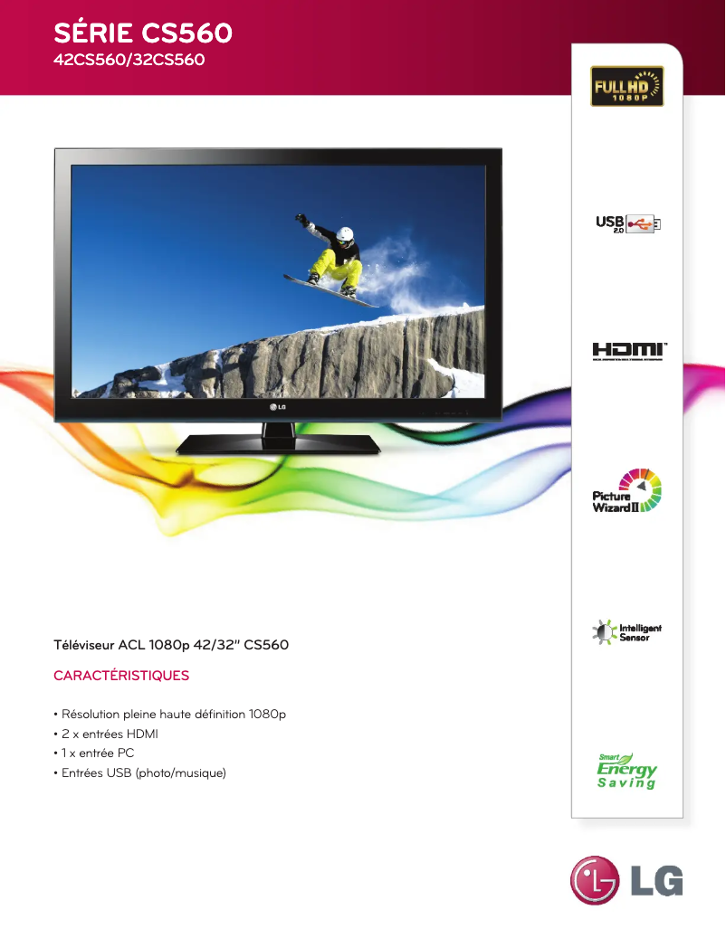 Image de la première page du manuel de l'appareil 42CS560