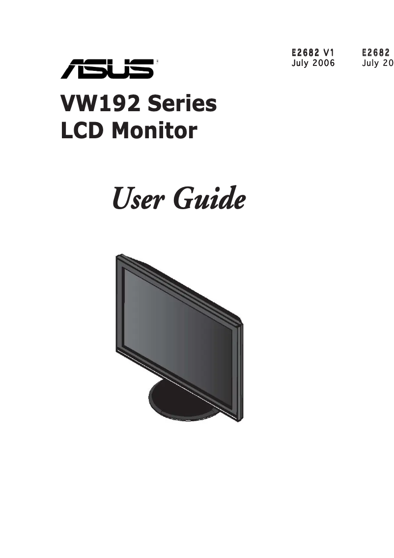 Image de la première page du manuel de l'appareil VW192G