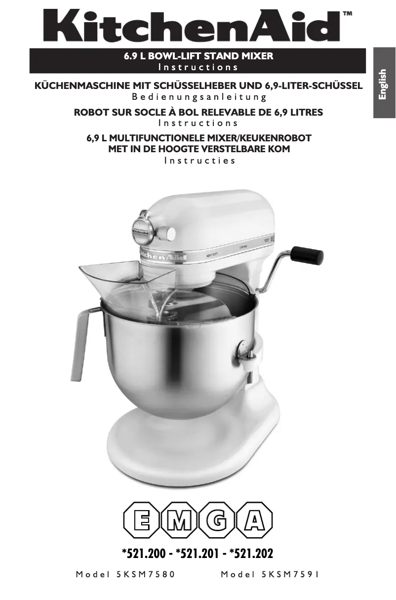 Page 1 de la notice Manuel utilisateur KitchenAid Heavy Duty Mixer