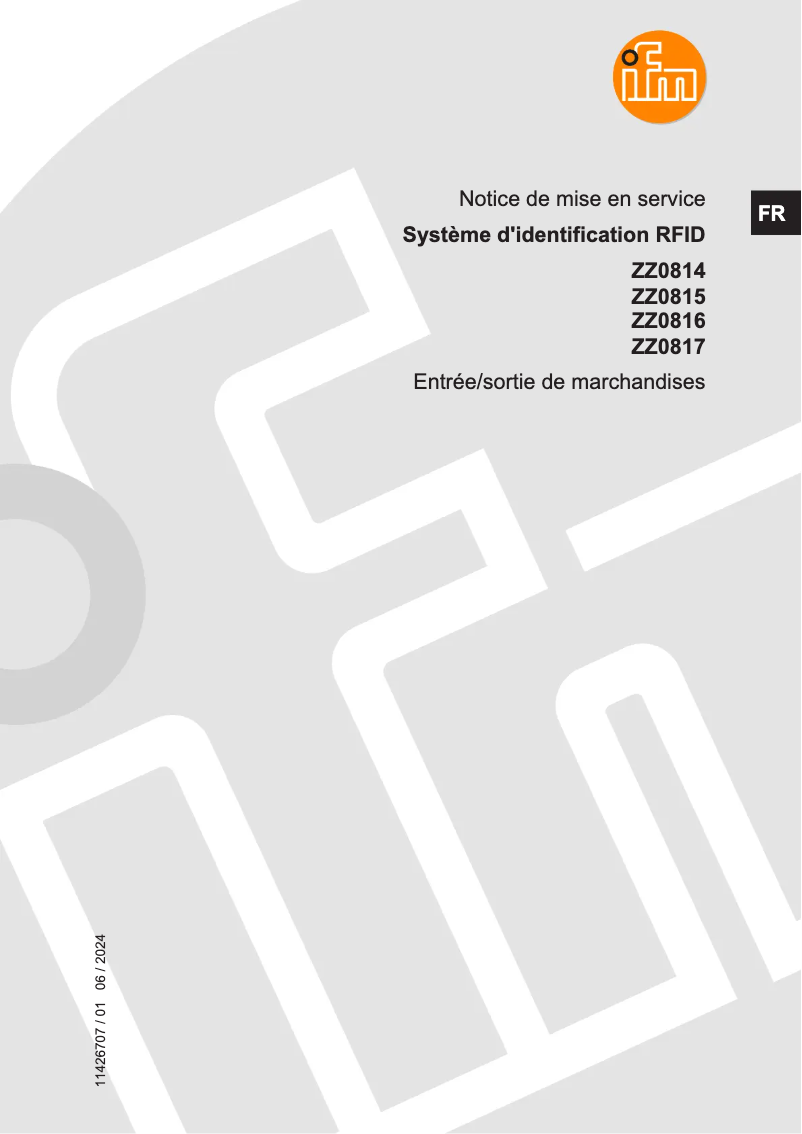 Page n°1 - Manuel utilisateur IFM ZZ0815