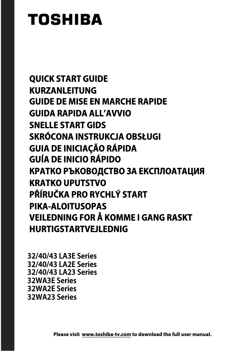 Image de la première page du manuel de l'appareil 32WA3E63DG