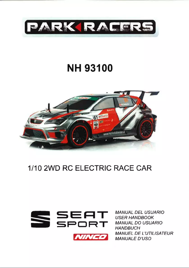 Page 1 de la notice Manuel utilisateur NINCO PARKRACERS SEAT LEON EUROCUP NH93100