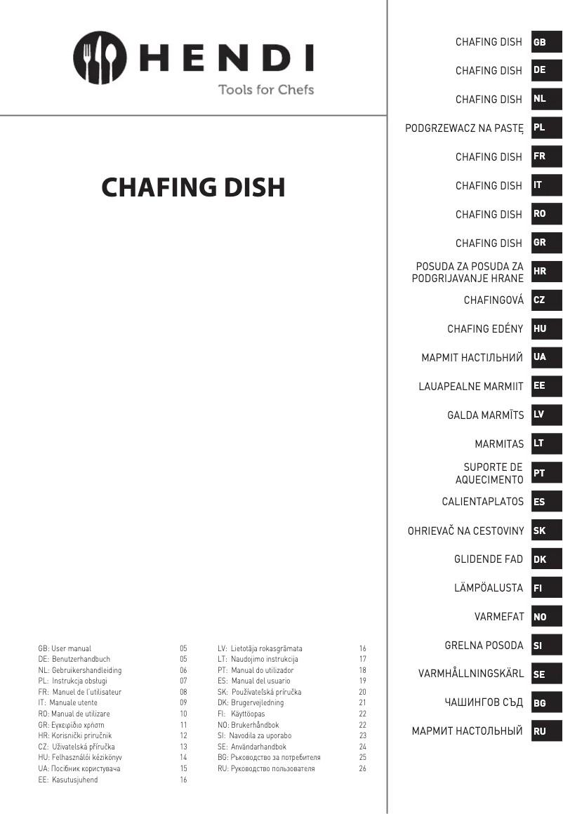 Page n°1 - Manuel utilisateur Hendi 238837