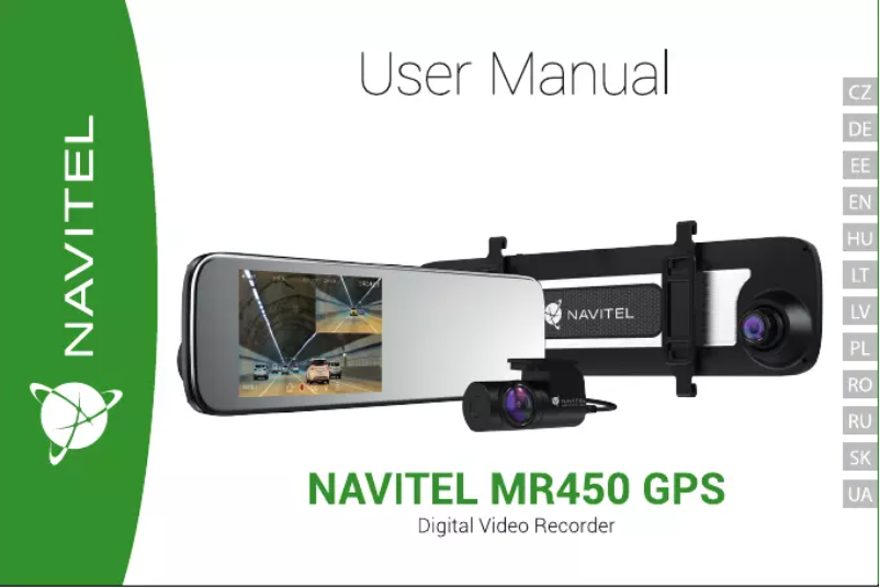 Image de la première page du manuel de l'appareil MR450 GPS