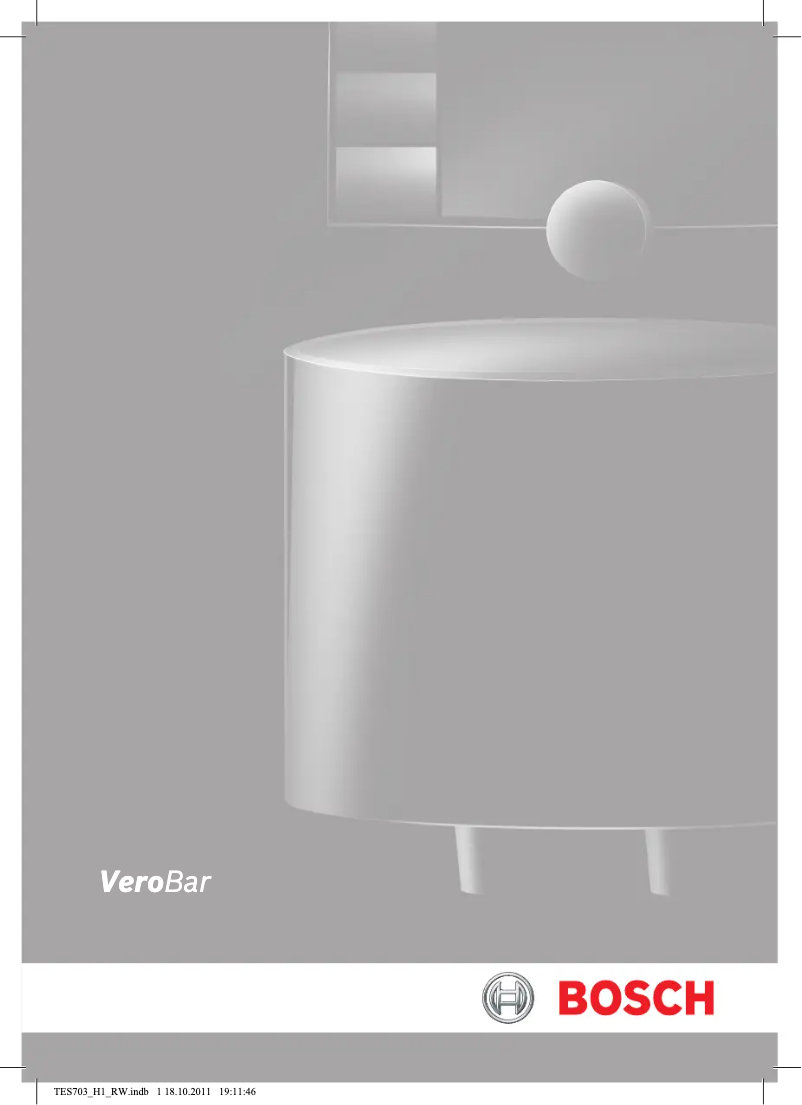 Page n°1 - Manuel utilisateur Bosch VeroBar Exclusiv TES703F1DE