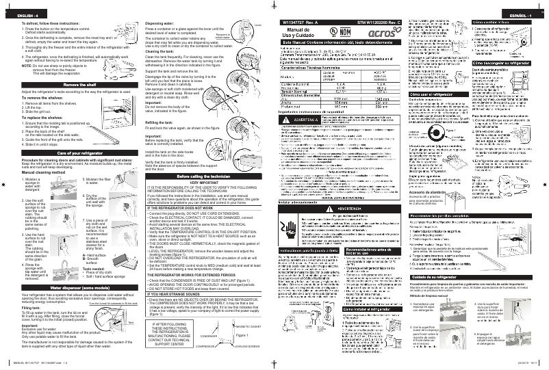 Page n°1 - Manuel utilisateur Acros AS7518F