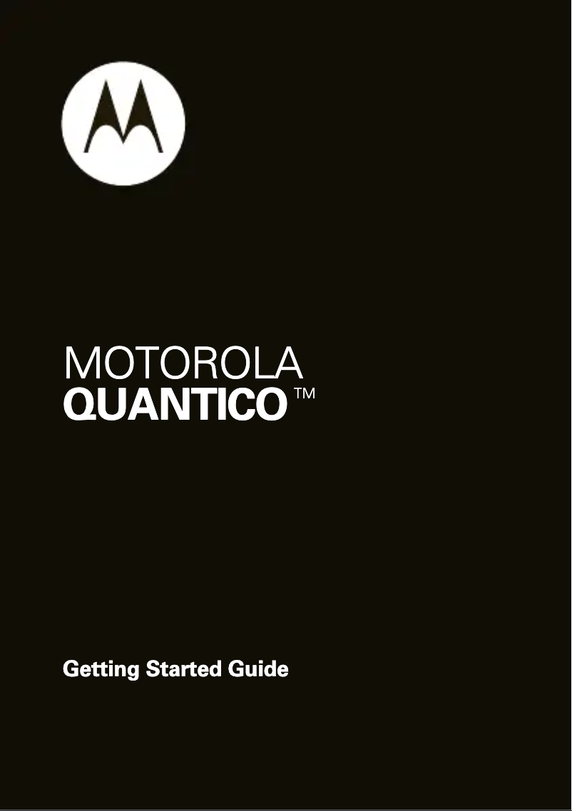 Image de la première page du manuel de l'appareil Quantico