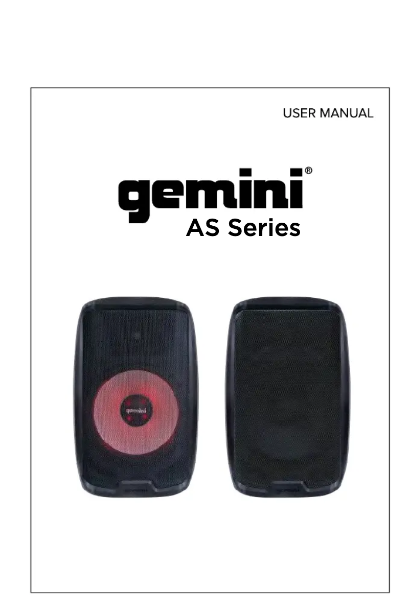 Página 1 del manual Manual de usuario Gemini AS-2115BT-LT