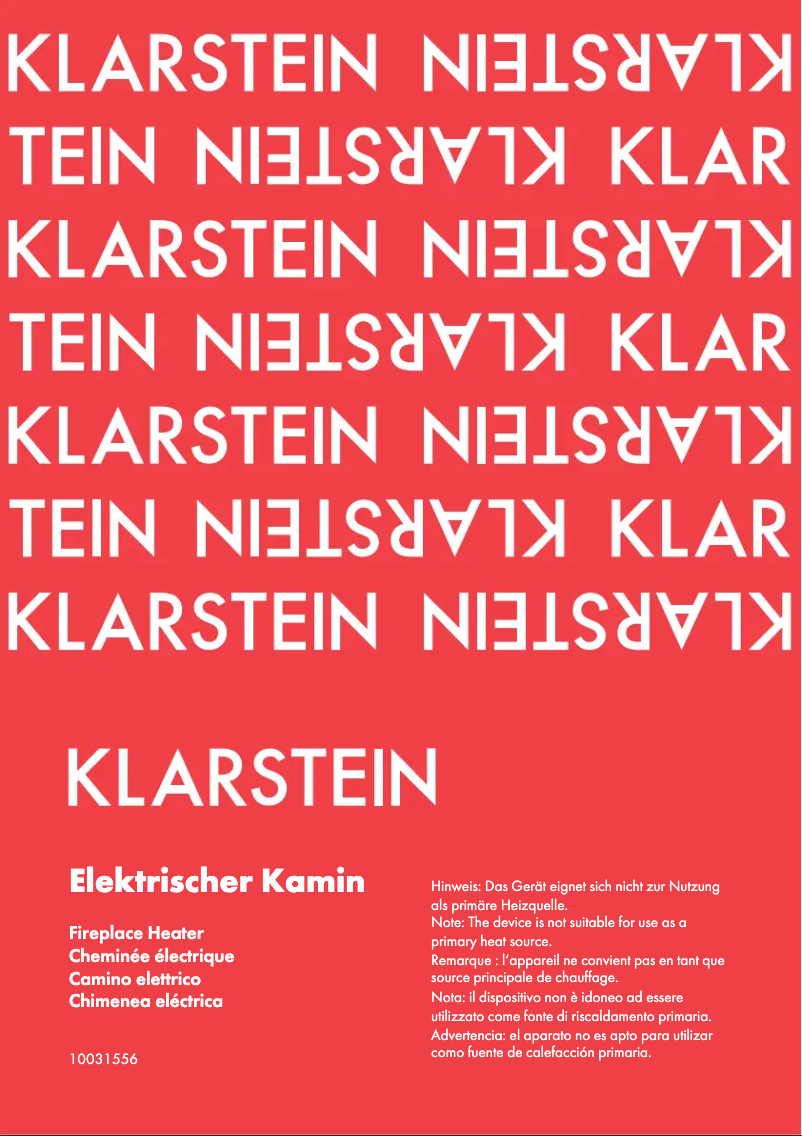 Image de la première page du manuel de l'appareil 10031556