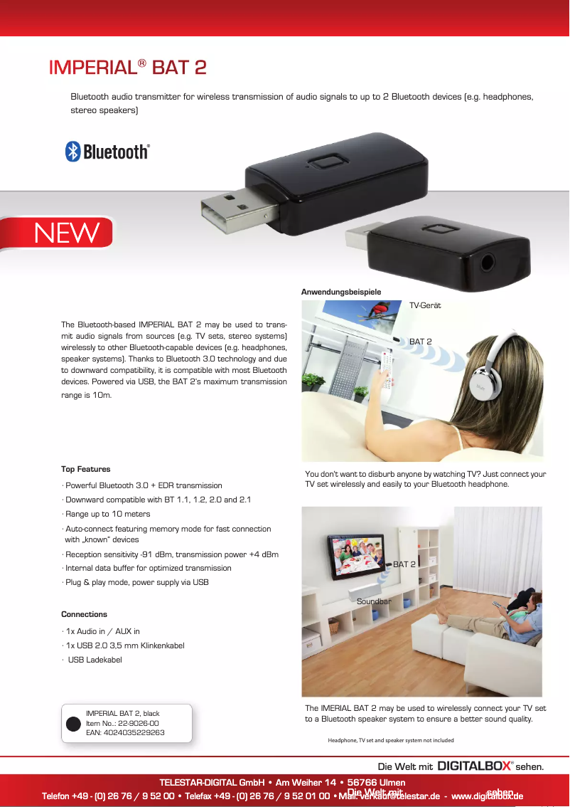 Página 1 del manual Ficha técnica Imperial BAT 2