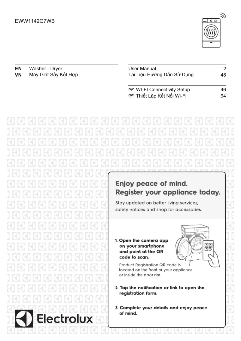 Page 1 de la notice Manuel utilisateur Electrolux EWW1142Q7WB