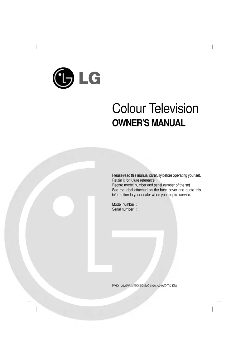 Página 1 del manual Manual de usuario LG CE-21M64K
