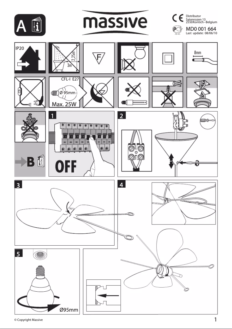 Page 1 de la notice Manuel utilisateur Massive Kico 40280/55/10