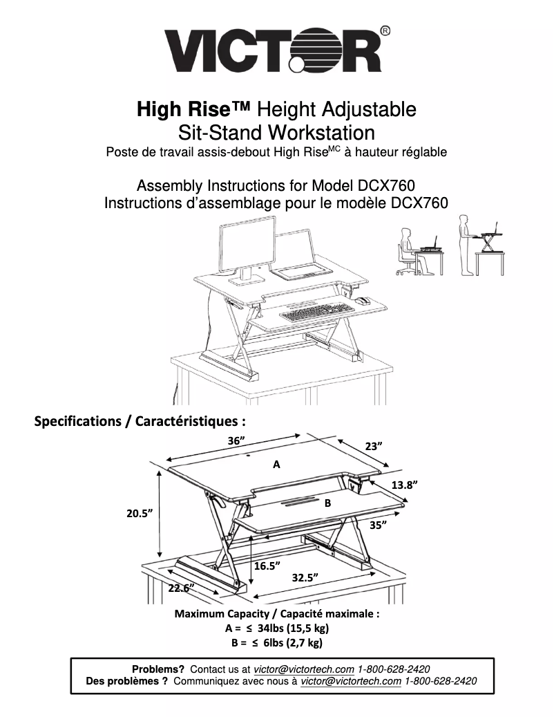 Page 1 de la notice Manuel utilisateur Victor High Rise DCX760