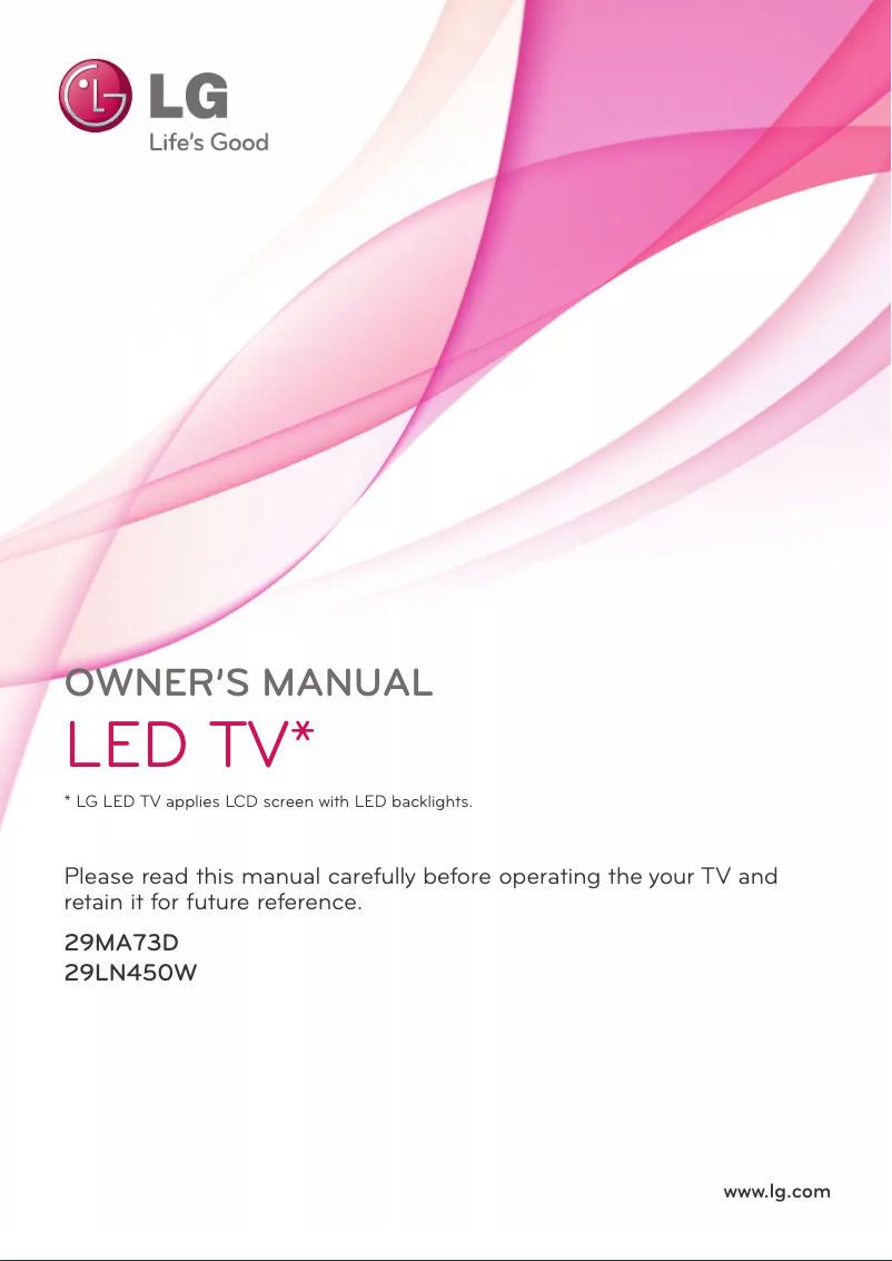 First page image of the manual for 29LN450W