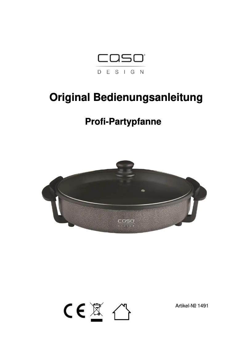 Page 1 de la notice Manuel utilisateur Caso 1491