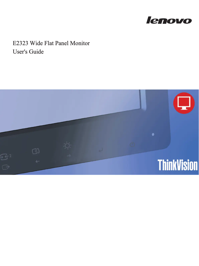 Page n°1 - Manuel utilisateur Lenovo ThinkVision E2323