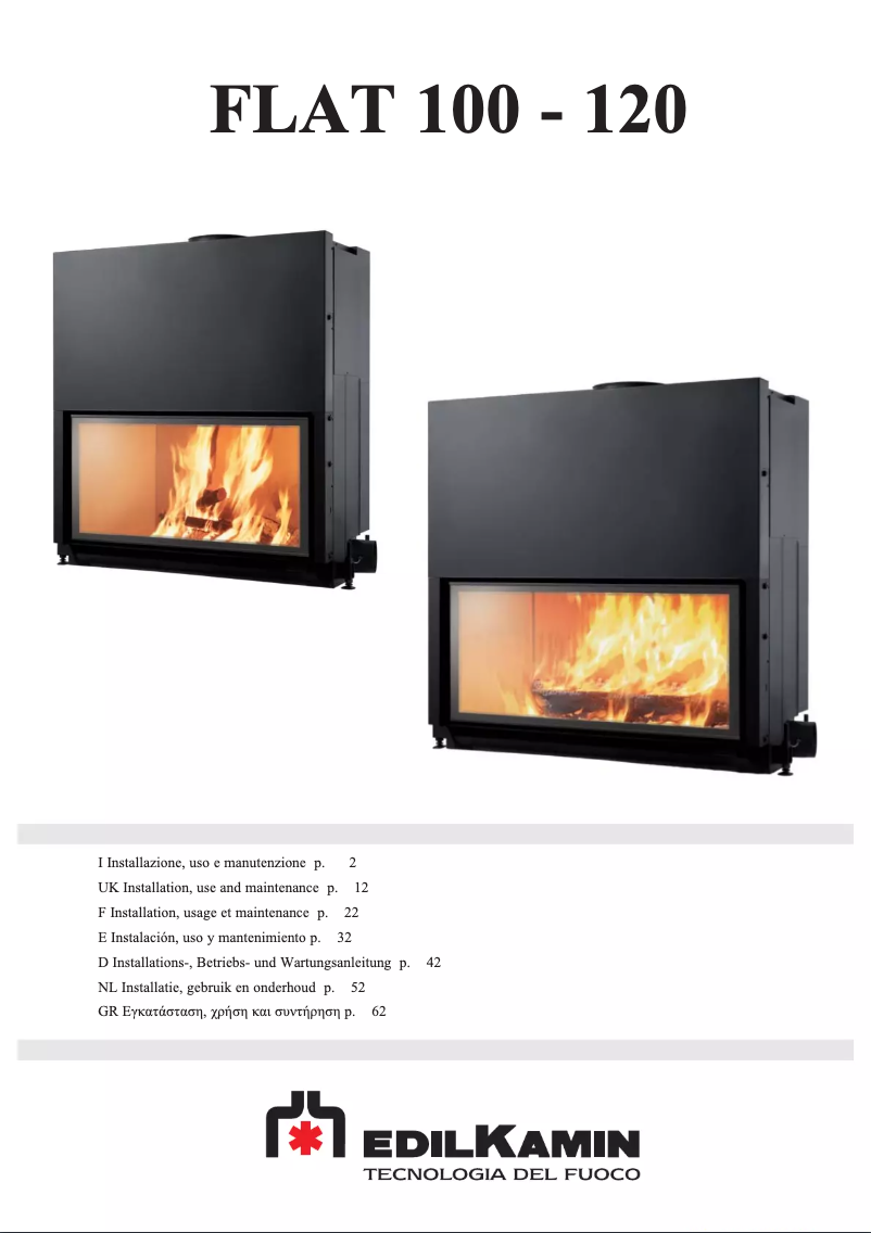 Page 1 de la notice Manuel utilisateur Edilkamin FLAT