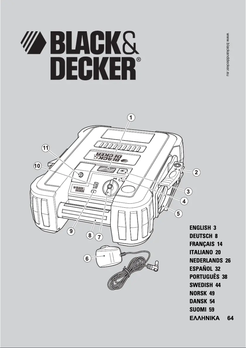 Page 1 de la notice Manuel utilisateur Black & Decker BDJS450