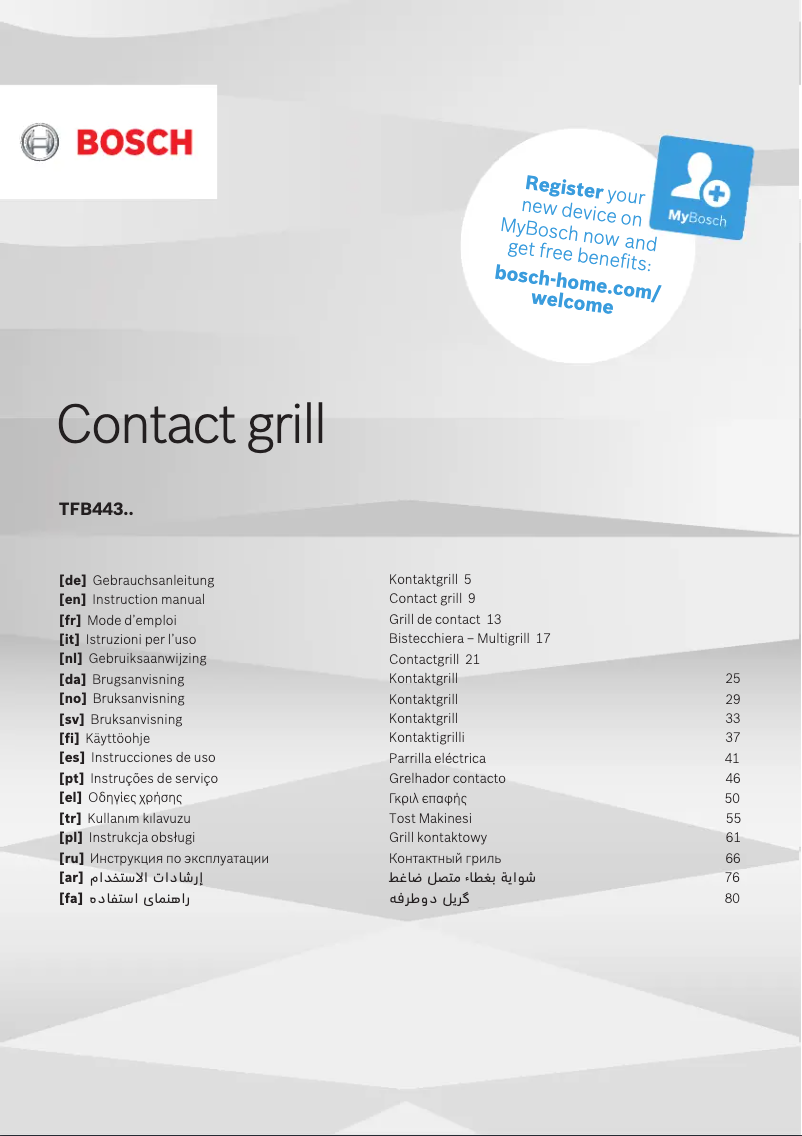 Image de la première page du manuel de l'appareil TFB4431V