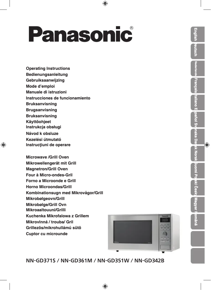 Page 1 de la notice Manuel utilisateur Panasonic NN-GD371S