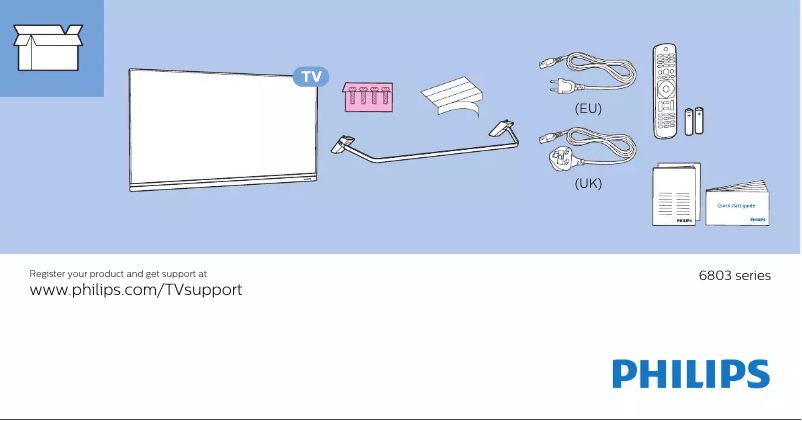 Image de la première page du manuel de l'appareil 55PUS6803