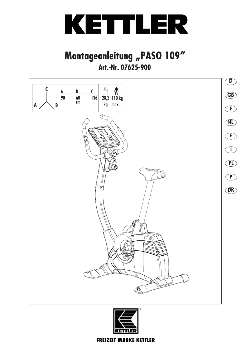 Image de la première page du manuel de l'appareil Paso 109