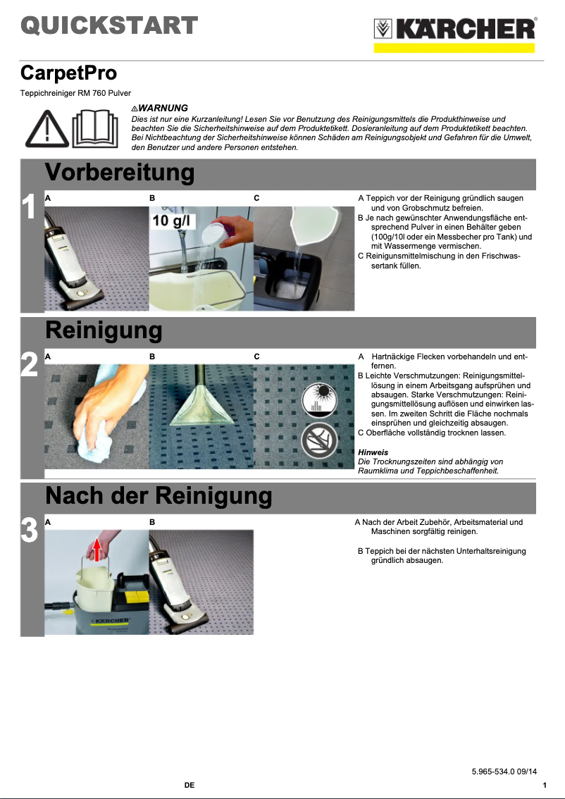 Image de la première page du manuel de l'appareil RM 760
