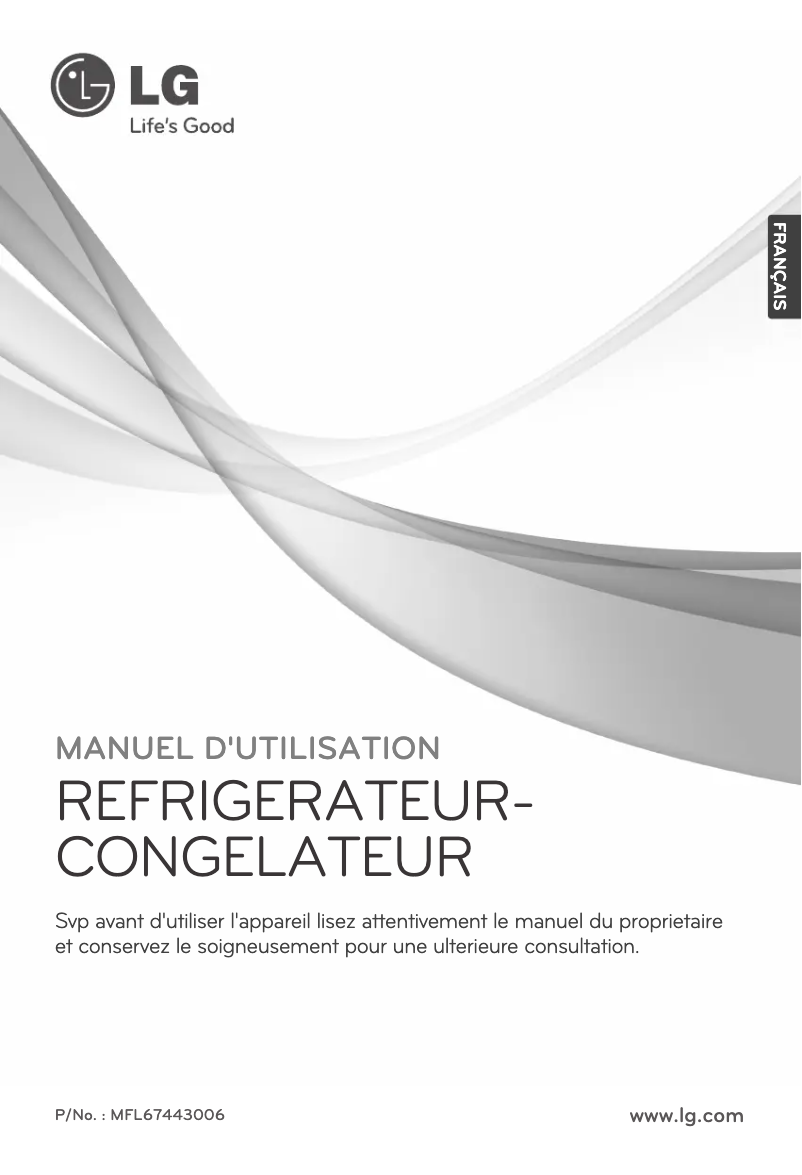 Page n°1 - Manuel utilisateur LG GR-M782GSHC
