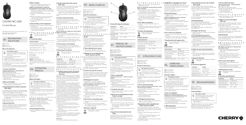 Image de la première page du manuel de l'appareil MC 4000