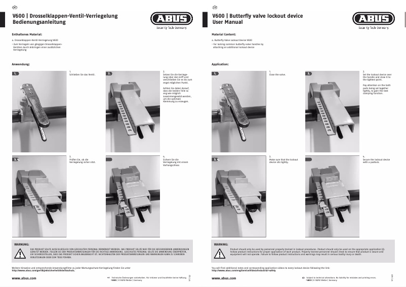 Image de la première page du manuel de l'appareil V600