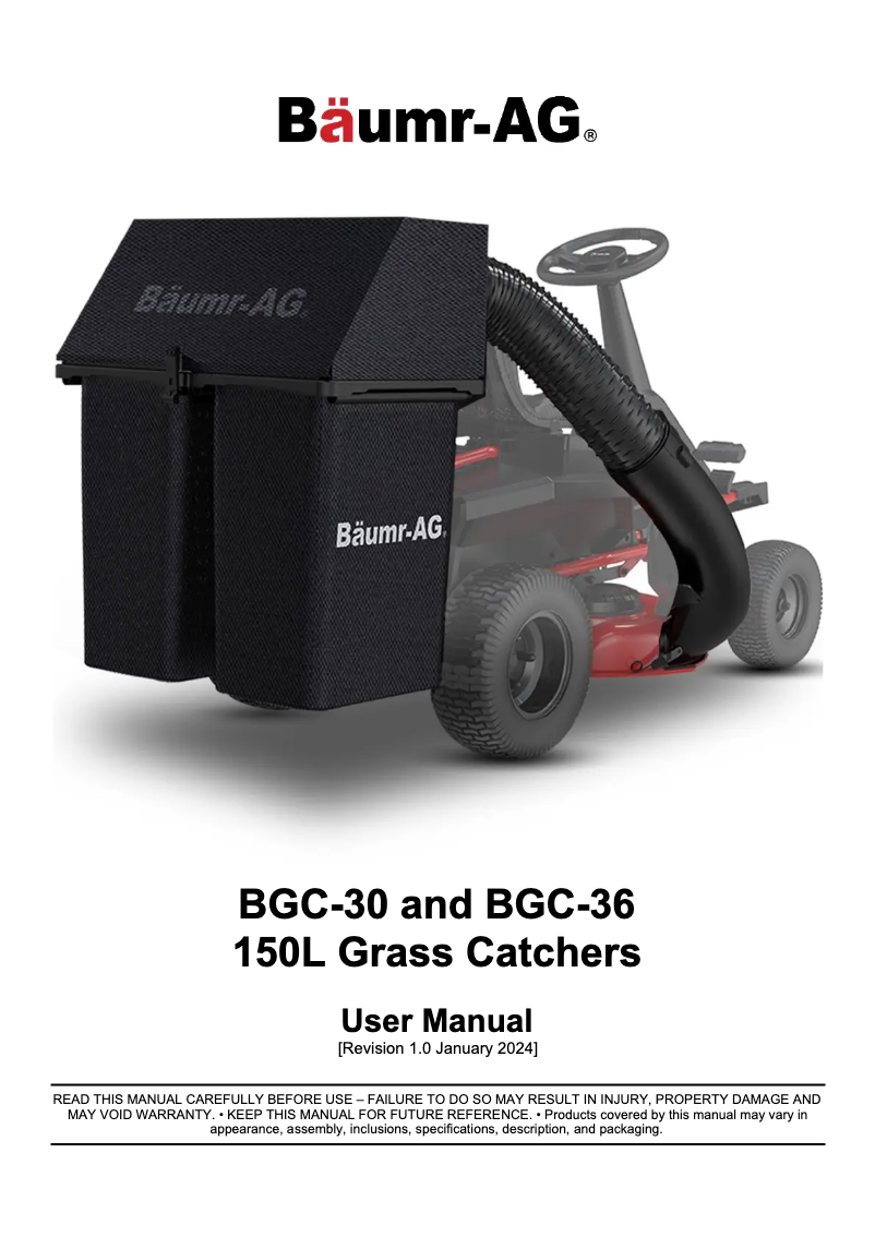 Image de la première page du manuel de l'appareil BGC-30