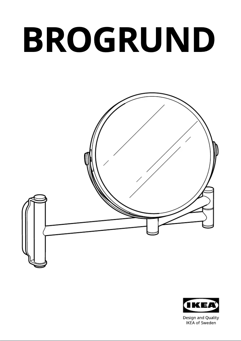 Page 1 de la notice Manuel utilisateur Ikea BROGRUND 303.285.29