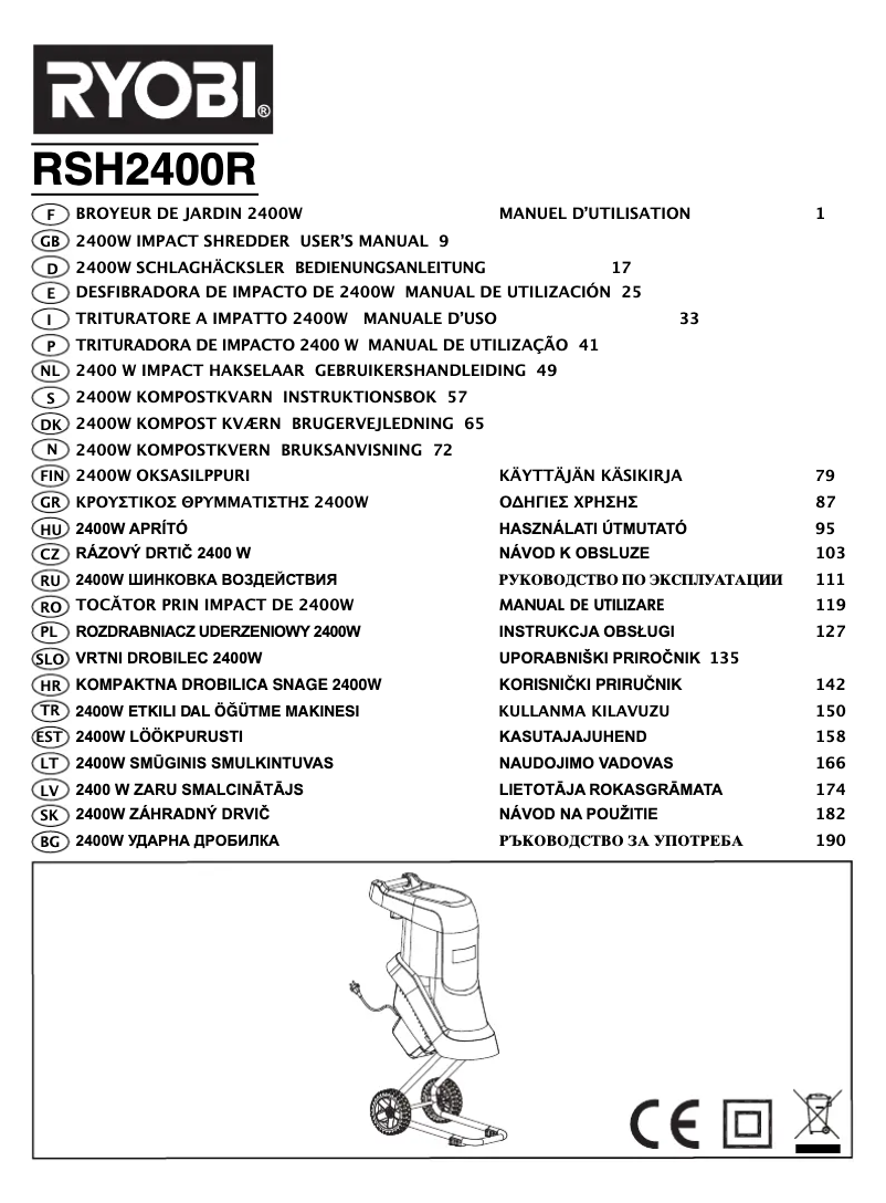 Image de la première page du manuel de l'appareil RSH-2400R