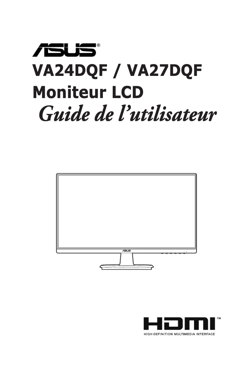 Page 1 de la notice Manuel utilisateur Asus VA27DQF
