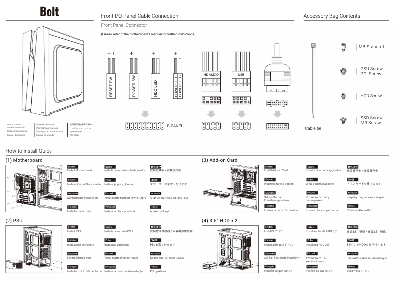 Page n°1 - Manuel utilisateur AeroCool Bolt