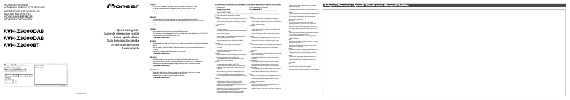 Image de la première page du manuel de l'appareil AVH-Z2000BT
