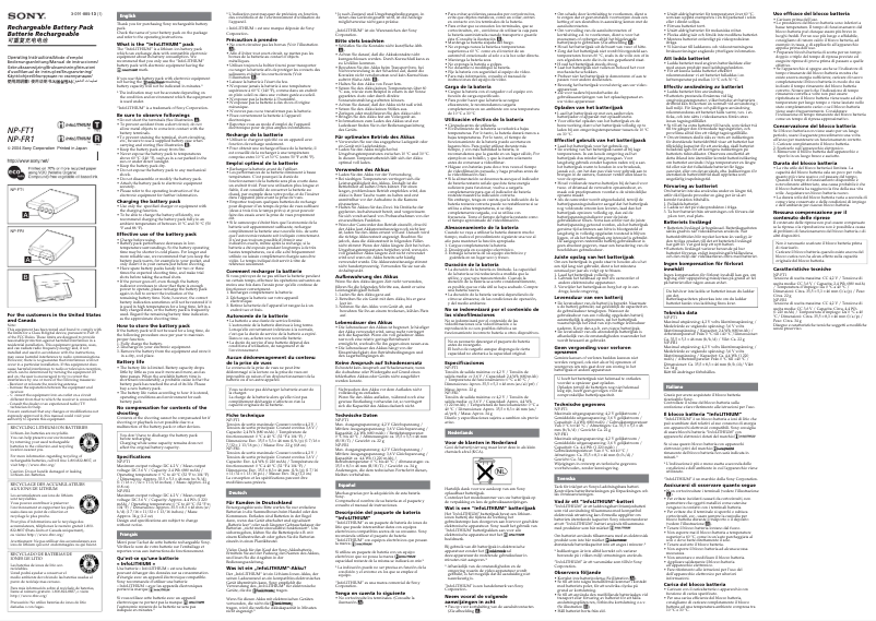 Página 1 del manual Manual de usuario Sony ACC-CFR