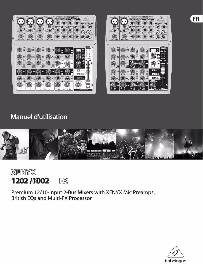 Image de la première page du manuel de l'appareil Xenyx 1202FX