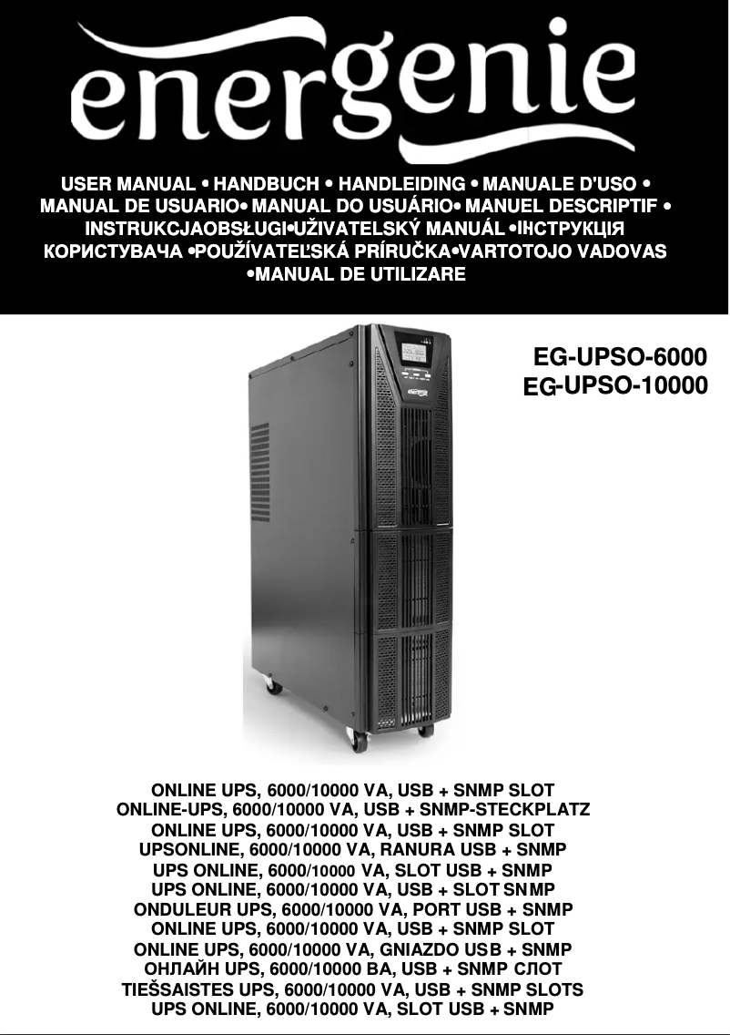 Image de la première page du manuel de l'appareil EG-UPSO-6000