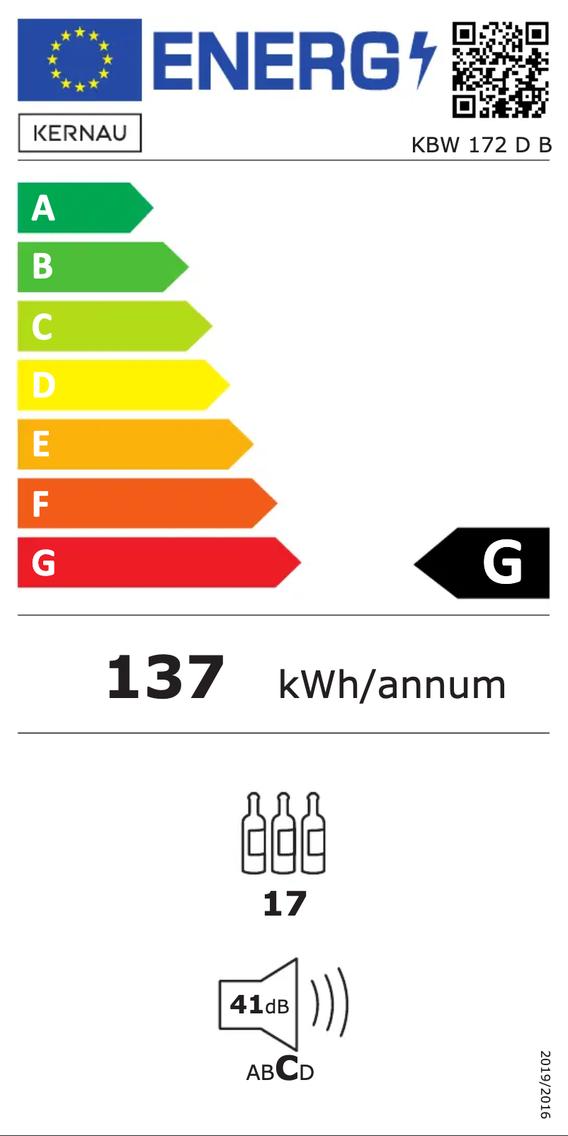 Page n°1 - Label énergétique Kernau KBW 172 D B