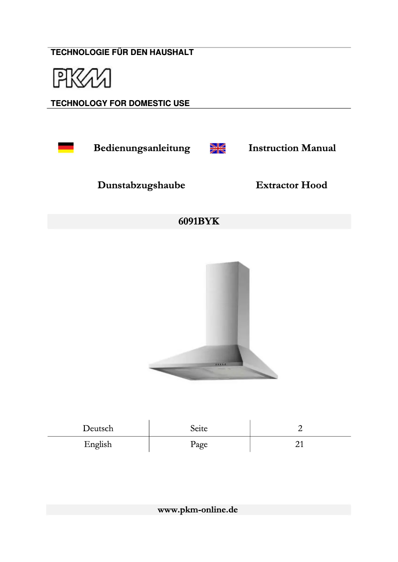 Image de la première page du manuel de l'appareil 6091BYK