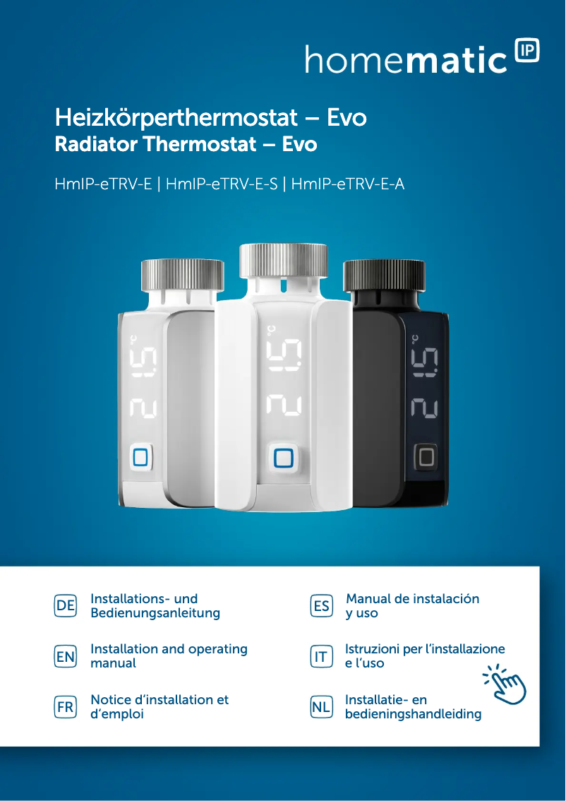 Page n°1 - Manuel utilisateur Homematic IP Evo HmIP-eTRV-E