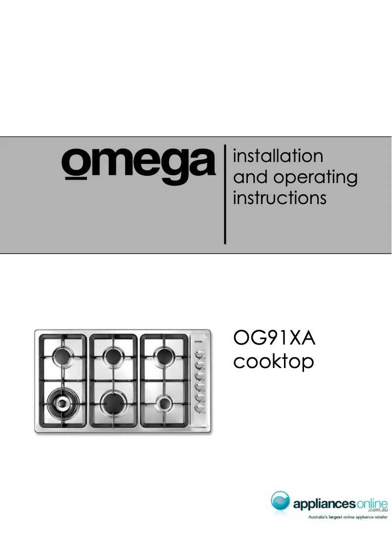 Page n°1 - Manuel utilisateur Omega OG91XA