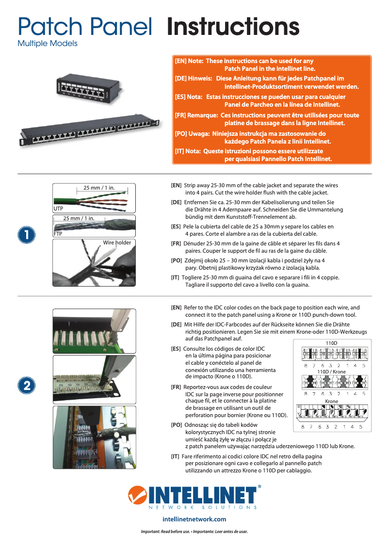 Page n°1 - Manuel utilisateur Intellinet 513548