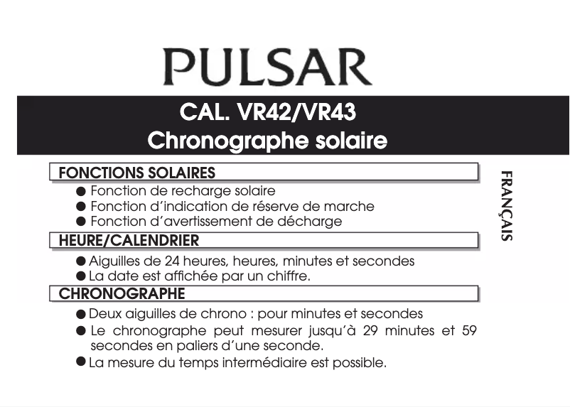 Image de la première page du manuel de l'appareil Regular PZ5001X1