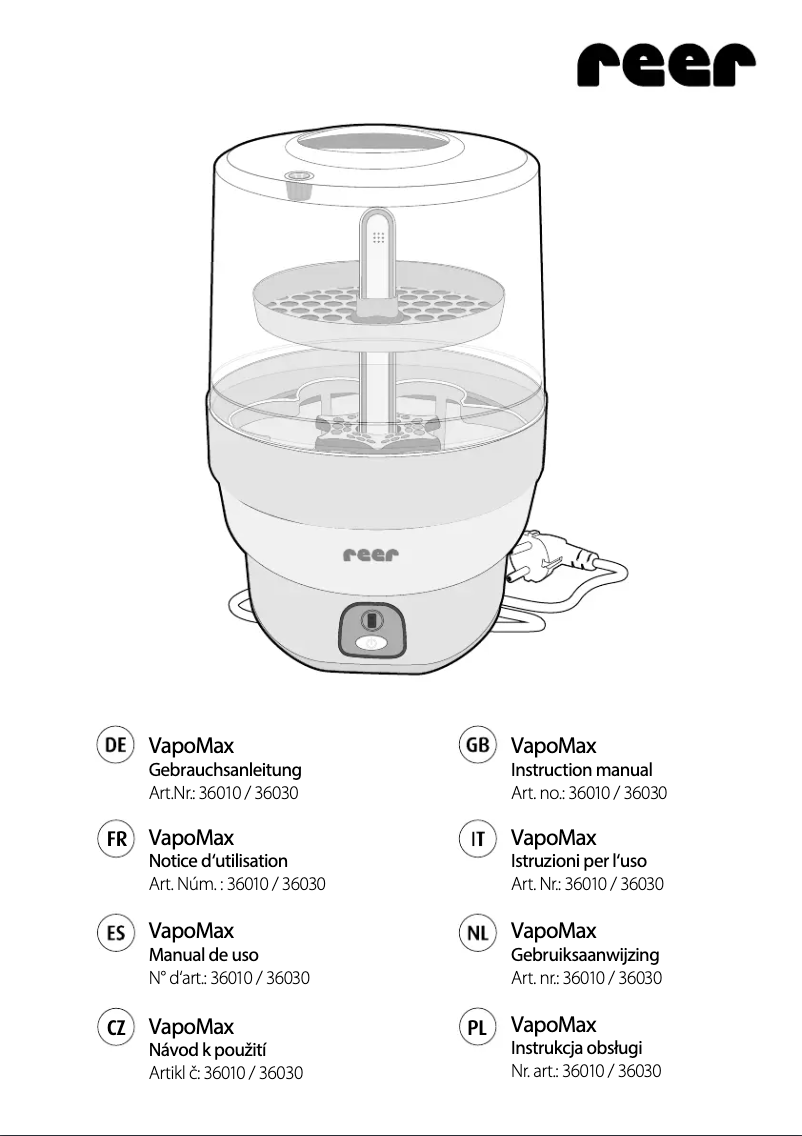 Image de la première page du manuel de l'appareil VapoMax 36010