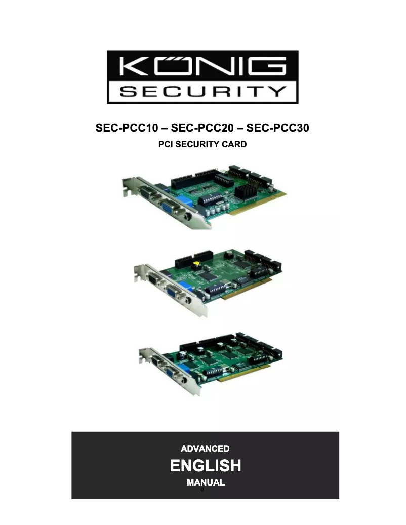 Page 1 de la notice Manuel utilisateur Konig SEC-PCC30