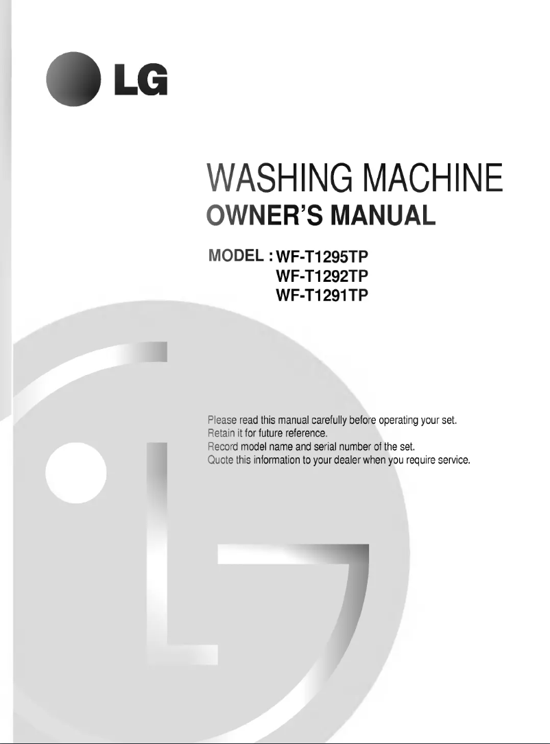 Página 1 del manual Manual de usuario LG WF-T1191TPX